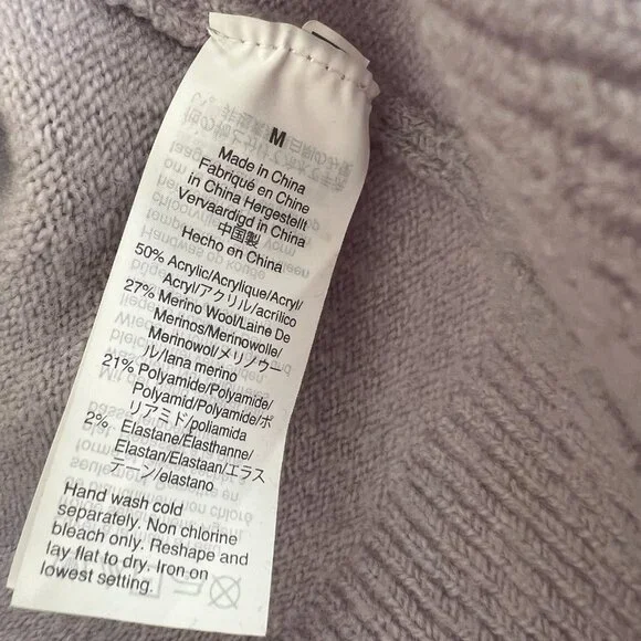 Madewell Women's Brockton‎ Bobble Sweater Merino Wool Blend AF097 Sweater Size M - Picture 3 of 7